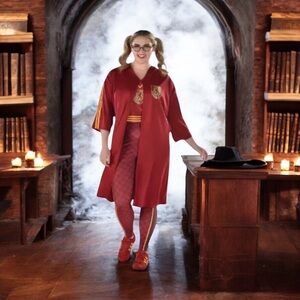 Women Plus Harry Potter Gryffindor Quidditch 3 Piece Halloween Costume